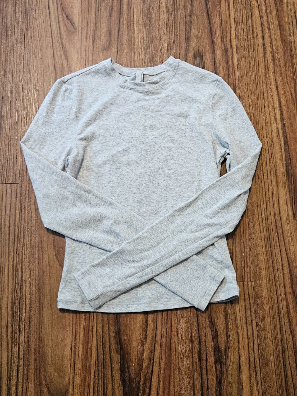 SKIMS Cotton Jersey Long Sleeve T-Shirt Heather Gray Size Small